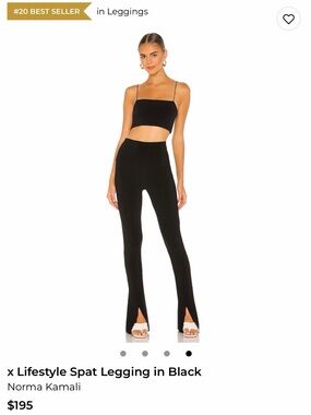 Norma Kamali Black Spat Flare Leggings *LIKE NEW